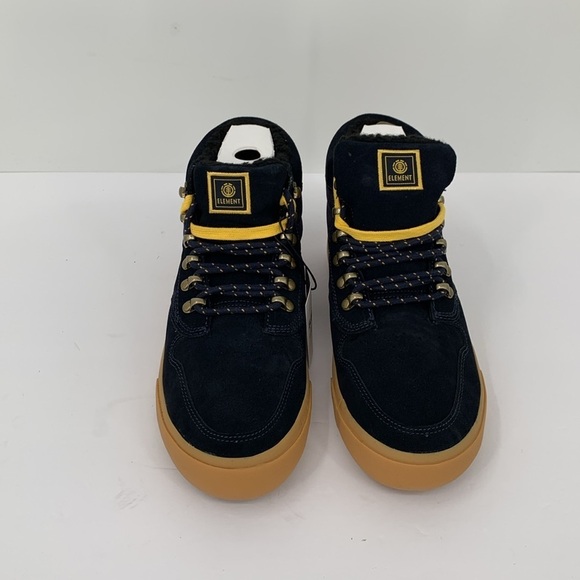 Element Topaz C3 lace-up suede boots shoe Sherpa lining navy blue men new 8.5 main image 5